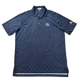 Peter Millar Navy, Skull Print, Summer Comfort Short Sleeve Men’s Polo Shirt- L
